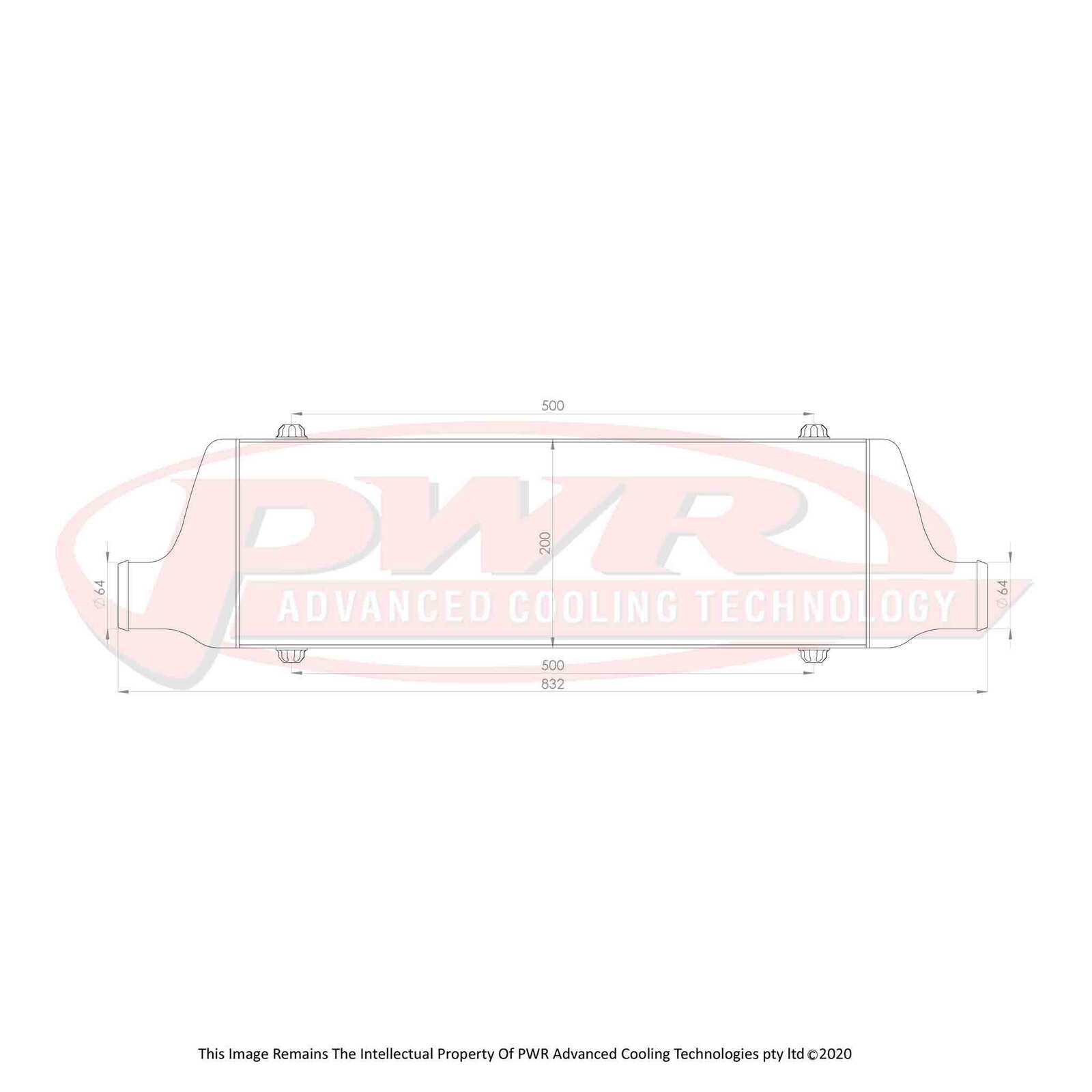 PWR Racer Series Intercooler 600x200x68