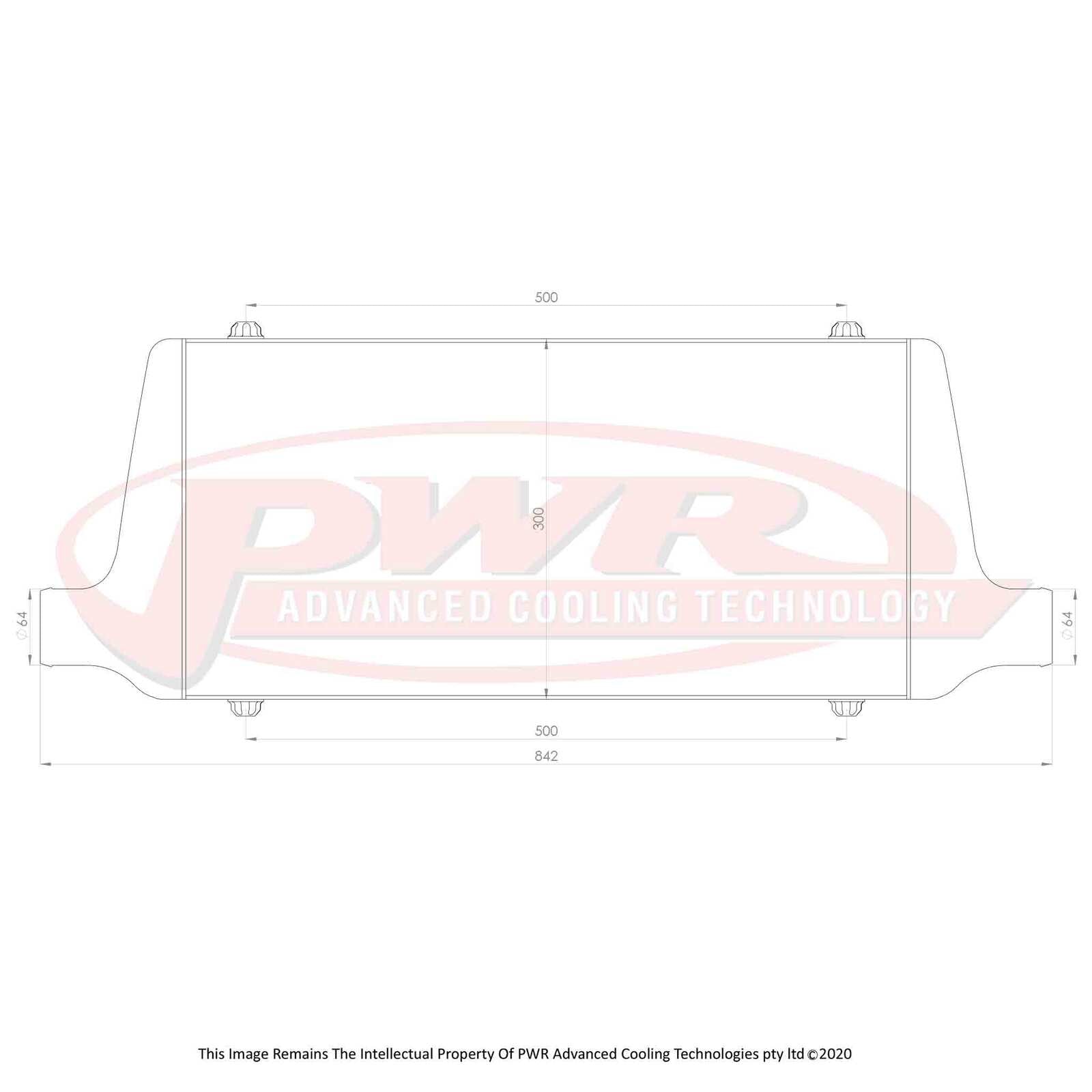 PWR Street Series Intercooler 600x300x68