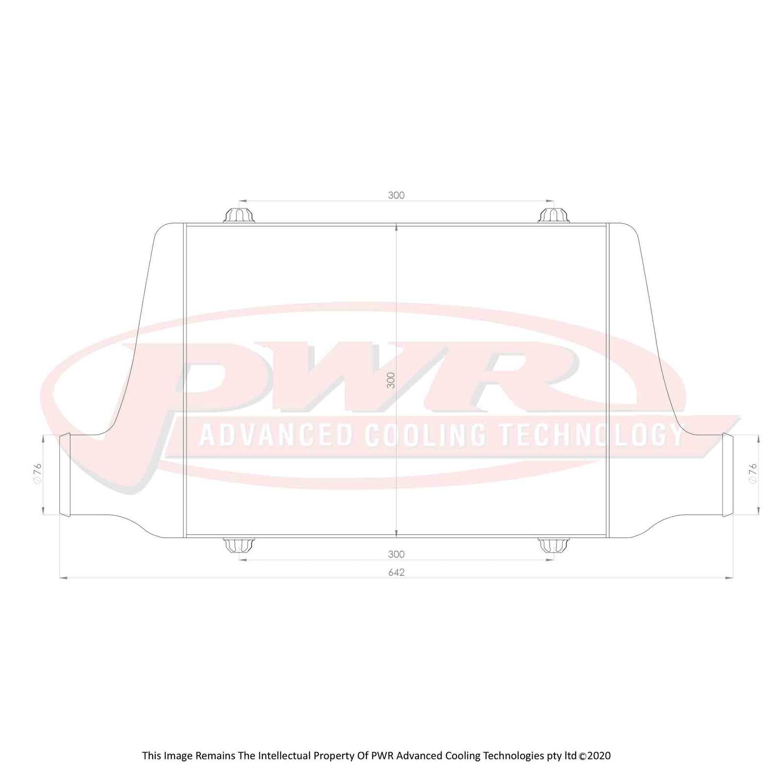 PWR Racer Series Intercooler 400x300x68