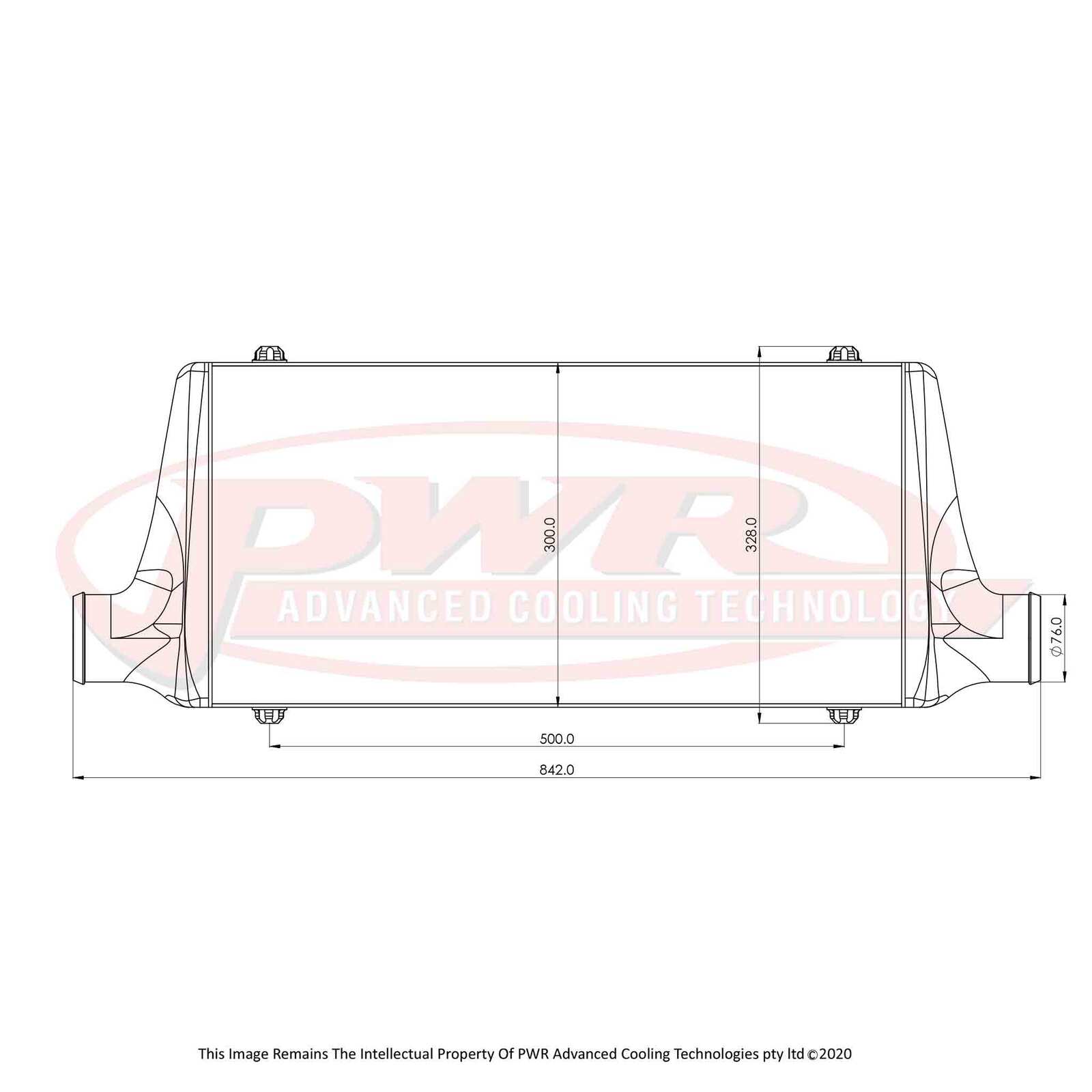 PWR Street Series Intercooler 600x300x68